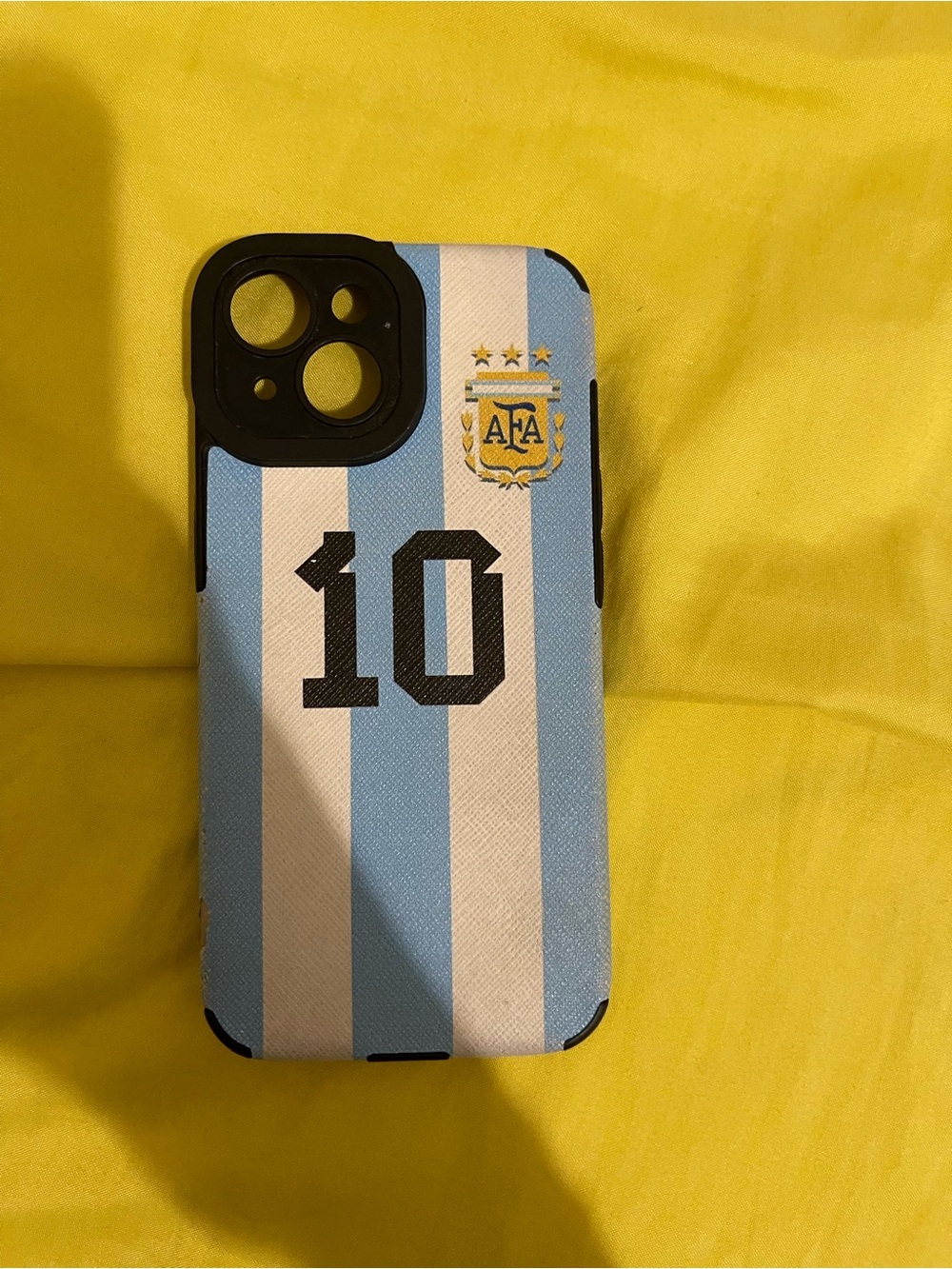 Messi iPhone 15 Soccer Jersey Style Phone Case - Light Blue & White